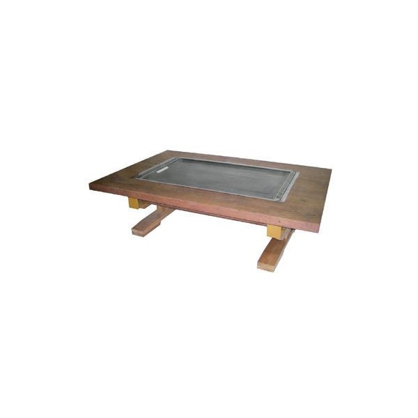 イトキン IKK お好み焼きテーブル（木製脚） 座卓仕様 IM-5180HM LPガス（プロパン）仕様 1800・800・330(mm)
