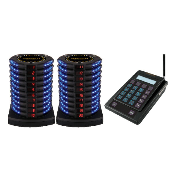 コールギア GEAR20セット（操作機×1、受信機×20、充電機×1、電源アダプター×1）呼び出しチャイム・コールシステム