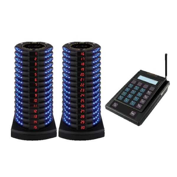 コールギア  GEAR30セット（操作機×1、受信機×30、充電機×1、電源アダプター×1）呼び出しチャイム・コールシステム