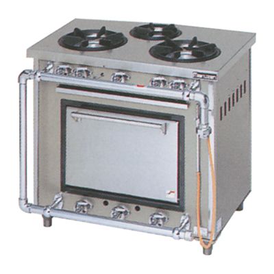 マルゼン スタンダードタイプガステーブル(オーブン搭載） MGR-096DS (MGR-096CS) LPガス（プロパン）仕様 W900・D600・H800